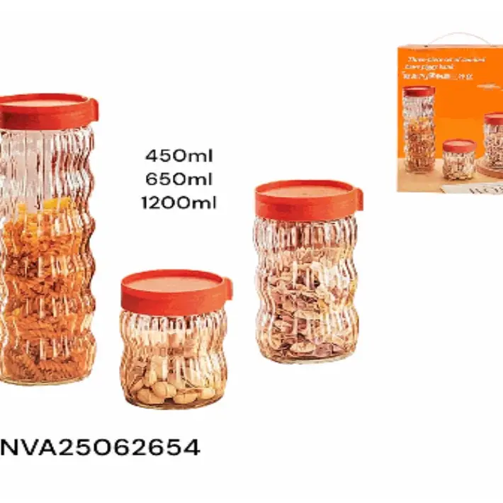 Envase de vidrio set de 3 piezas's photo #1