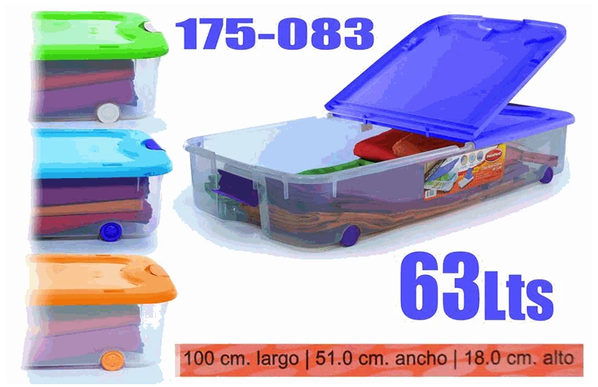 Caja Organizadora Plastica 63 lts's foto | Mi Casita |  BizneCubano